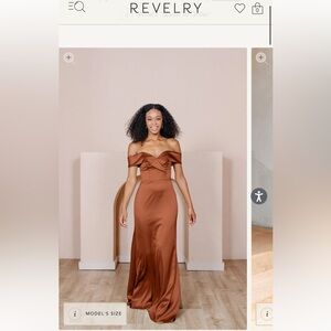Revelry Rust color Bridesmaid Gown